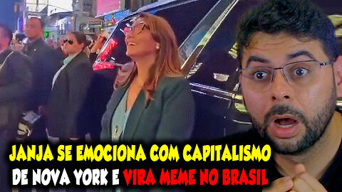 JANJA SE EMOCIONA COM CAPITALISMO DE NOVA YORK E VIRA MEME NO BRASIL