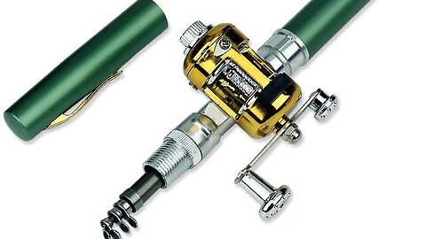 Mini Telescopic Fishing Rod Pen Shape With Fishing Reel