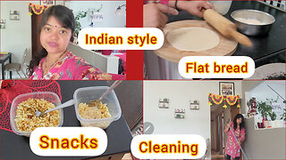 Indian mom in Canada with 2 kids.Exercise ,Breakfast,Cleaning,Food,Snack.