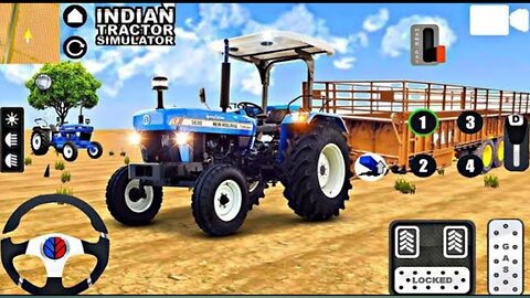 !! Real Tractor Trolley Farming Simulation Game !! Tractor For Loading #tractorvideo #gamingvideos