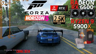 Forza Horizon 5 Ray Tracing RX 6600 + R9 5900X + 64GB RAM CL16 Teste/Gameplay