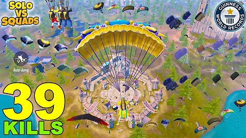 39KILLS!!😱 NEW WORLD RECORD in LIVIK😍 BEST LANDING 🔥 SOLO vs SQUAD PUBG Mobile