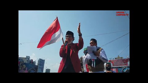 Angkatan Muda Muhamadiyah Lampung Orasi di Aksi Bela Palestina Tugu Adipura Bandarlampung