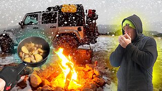 2 DAYS REMOTE Winter Car Camping | Hot sausage stew meal