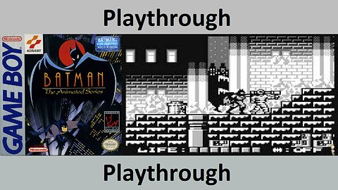 Batman The Animated Series Gameboy Full Playthrough