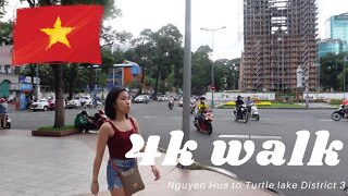 4K Walk Nguyen Hue to Turtle Lake Plus News Updates SAIGON VIETNAM (HCMC)