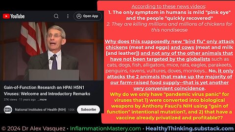 The only pandemic viruses are 1) from Fauci's GOF research and 2) with profitable vaccines