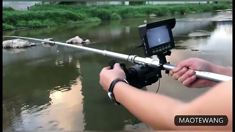 Câmera e monitor para pesca