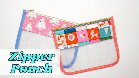 How to Make a Scrap-Friendly Clear Vinyl Zipper Pouch (FREE PATTERN + SEWING TUTORIAL)