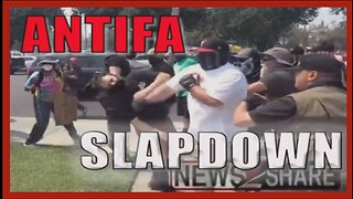 ANTIFA SlapDown at Modesto Pride Parade