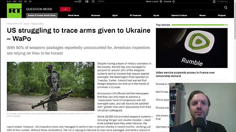 Washington Post reports only 10% of US weapons to Ukraine get accounted for