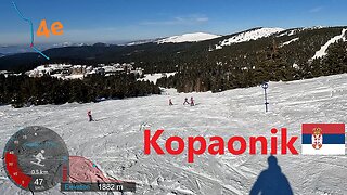 [4K] Skiing Kopaonik, Pančićev Vrh Centar - Staze 4e, 4c, 4d, Serbia, GoPro HERO10