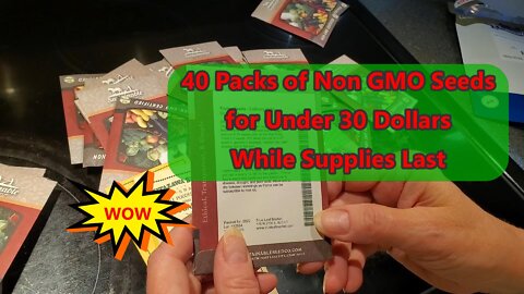 Fall Sale 40 packs over 25,000 seeds of non GMO seeds for under 30 dollars