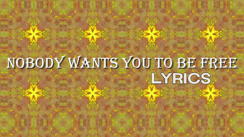 David William - Nobody Wants You To Be Free (Lyric Video)