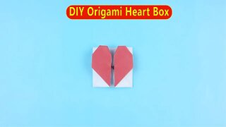 Origami Heart Box & Envelope with Love Message - Pop-Up Heart