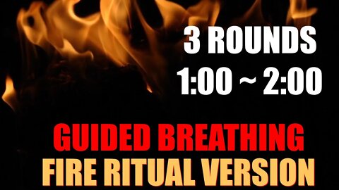 Guided Breathing 3 rounds - Drums, flute, rattle, fire & howls (new voice)