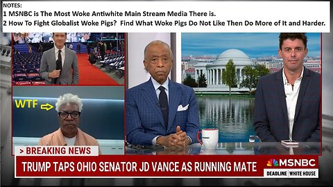 Woke Anti-Whites at MSNBC: JD Vance as Vice President is Extremely Scary!