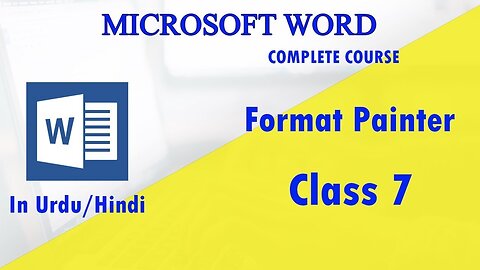 Microsoft Word Hindi Urdu tutorials Format Painter - class 7 Hacks That Should Know |Technical Buddy