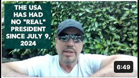 THE USA HAS HAD NO "REAL" PRESIDENT SINCE JULY 9, 2024