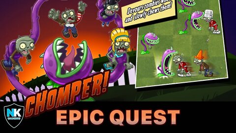 PvZ 2 - Epic Quest: Chomper - Level 1 Plants