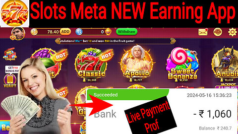 Slots Meta NEW Earning App 🤑#earnmoney #makemoney