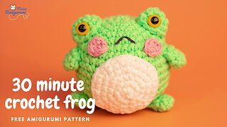 "Adorable Crochet Frog Stuffed Animal"