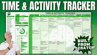 How To Create A Time And Activity Tracker In Excel. Designed From Scratch + Free Template