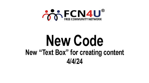 New Text Box for FCN4U