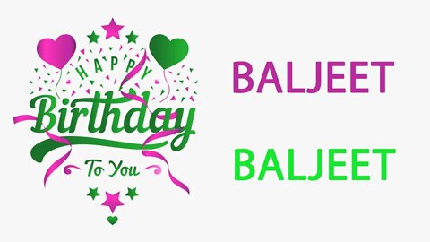 Happy Birthday to Baljeet - Hindi Birthday Wish From Birthday Bash
