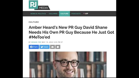 I Read to You: Amber Heard's PR Guy David Shane Got #MeToo'ed and it's Hilarious
