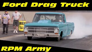 Big Tire Shortbed Ford Drag Truck at National Trail Raceway