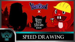 Speed Drawing: Happy Tree Friends Fanon - Bricky | Mobebuds Style