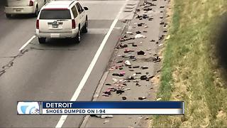 Shoes dumped on I-94