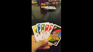 Playing uno Mario