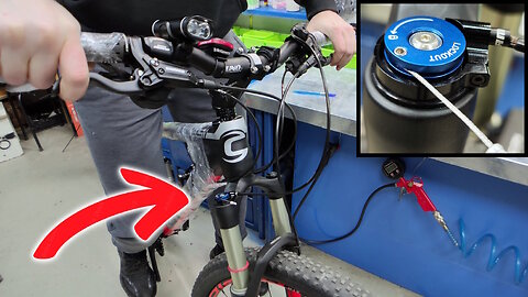 How to make a bike fork better. RockShox remote lockout adjustment