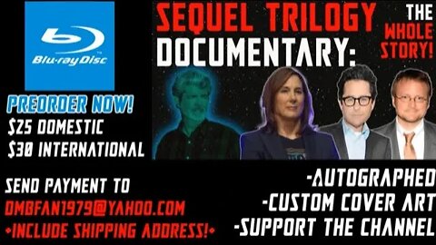 STAR WARS: SEQUEL TRILOGY DOCUMENTARY BLU-RAY PRE ORDER DETAILS!