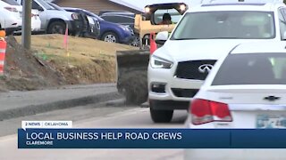 Claremore business owner helps construction crews on road project