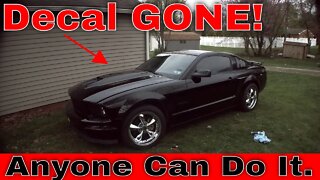 Easily Remove Decals From Your Car - Truck - S197 Mustang Major Decal Removal