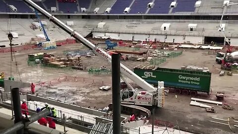 Inside Everton's Bramley-Moore Dock stadium in construction #everton #bramleymoore #stadium #docks