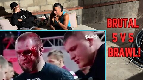 Reacting to Insane 5v5 Russian vs. Polish MMA Match! Bloody & Chaotic Brawl
