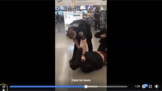 Walmart Arrest By Two Cops That Takes A Long Time - Taser Failure Again