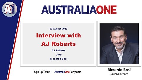 AustraliaOne Party (A1) - Interview with AJ Roberts (23 August 2023)
