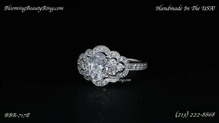 BBR 717E Diamond Engagement Ring By Blooming Beauty Ring Company