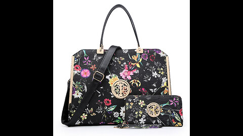 DASEIN Women Large Satchel Handbag Shoulder Purse Top handle Work Bag Tote With Matching Wallet