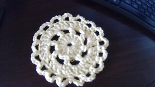 left handed how to crochet a coaster/doily