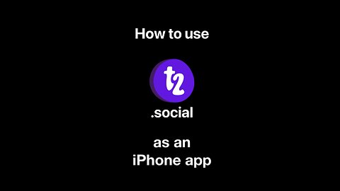 How to use T2.social as an iPhone app!