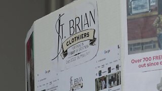 St. Brian Clothiers is calling on the community and Bills Mofia to help keep those in need suited up