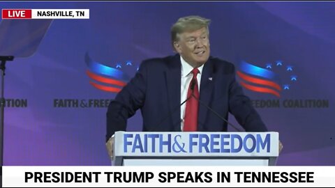 President Trumps on Jan 6 Witch-Hunt at Faith and Freedom Coalition Nashville 6/17/22 1.5 hr.