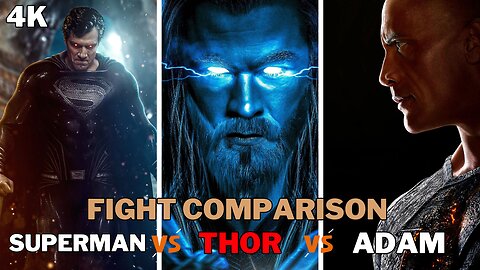 Superman Vs Black Adam Vs Thor Fight Comparison / Explained In Hindi