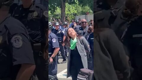 AOC just arrested by the capitol police...#rodevswade #aoc #washingtondc #capitolpolice #viral